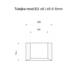 Tulejki Plastikowe Znacznikowe fi8 wysokość 6 mm
